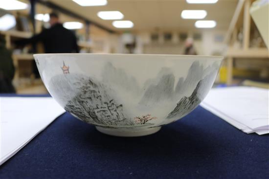 A boxed Chinese egg-shell porcelain bowl